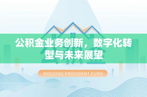 平江公积金业务创新，数字化转型与未来展望