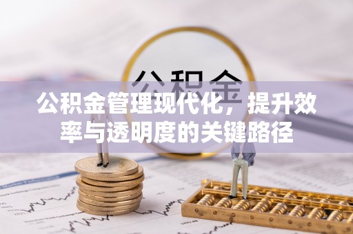 平江公积金管理现代化，提升效率与透明度的关键路径